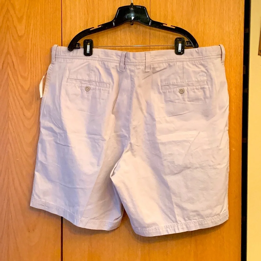 NEW Izod 46 saltwater cotton twill khaki chino shorts stretch comfort waist